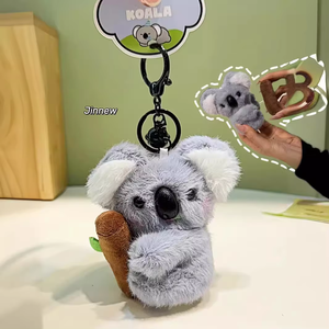 Porte-clés pendentif en peluche mignon et adorable, en coton PP de qualité supérieure, 10 cm, unisexe, pour couple, breloque de sac, jouet poupée - Product Image 2
