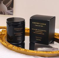 Bougie pilier en verre parfumée à l'aromathérapie, écologique, faite à la main, en cire de soja, avec logo personnalisé, vente en gros de luxe pour Noël et Diwali