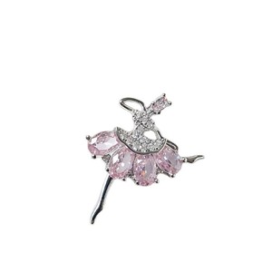 <b>Crystal</b> Ballerina <b>Stud</b> <b>Earrings</b> With Zircon Inlay For Everyday Wear - Product Image 5