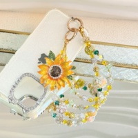 Cadena de lujo para teléfono móvil con cristales, cadena doble creativa con cuentas DIY, colgante de alta gama, accesorios de joyería transfronterizos.