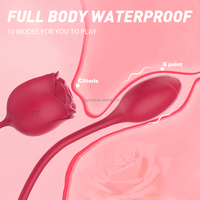 USB-Aufladbarer Rosen-Vibrator für Frauen Klitoris-Saugstimulator 9 Frequenzmodi Erwachsenen-Spielzeug