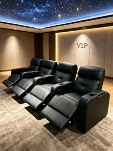 Conjunto de Sofás Reclinables Eléctricos Modernos de Alta Calidad para Cine en Casa, Hoteles y Salas de Estar, Sillón de Cuero - Product Image 1