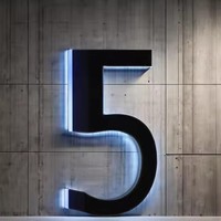Enseigne personnalisée rétroéclairée par LED, étanche, en acier inoxydable, à fixer au mur, numéro de maison LED
