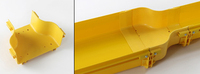 Goulotte de câblage en plastique jaune pour armoire réseau, sur mesure, en ABS/PVC, 600/240/120mm, pour câbles à fibres optiques, fabriquée en Chine