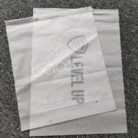 Sac d'emballage refermable de haute qualité, écologique, imperméable et réutilisable pour vêtements, avec impression de logo