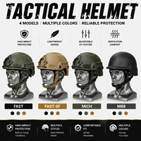 Casque FAST M88 Tactique en PE Aramide Mich SF Velcro Vert Tan Wendy High Cut Ops-Core avec Protection Auditive pour Entraînement en Extérieur