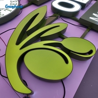 Logo d'entreprise en acrylique, enseigne personnalisée à LED, décoration de bureau, enseigne d'entreprise éclairée par LED 3D, enseigne à LED, lettres 3D, éclairage