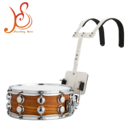 Tambour à main professionnel de fanfare en bois de bouleau massif, 10 goujons, harnais double rangée pour fanfare