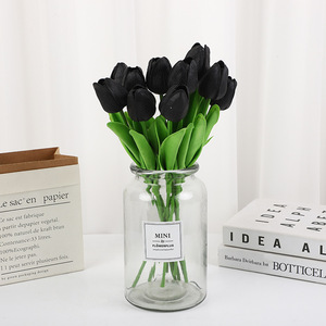 Decorazioni per Celebrazioni Nuziali con Tulipani Neri, Fiori Artificiali - Product Image 2