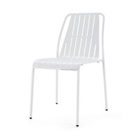 Table et chaise fines et durables Lifepursue, blanches, pour la restauration en plein air, café et bistrot