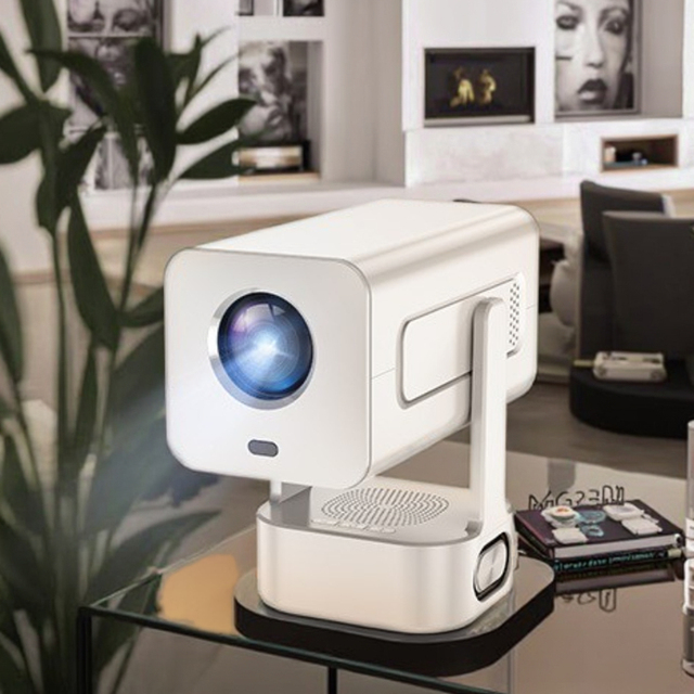 C360 1080P Smart 4K LED Projector with Android 13 Operating System Auto Focus Screen Mirroring Mini LCD and External Speakers