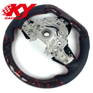 Volante Deportivo Personalizado de Fibra de Carbono Forjado Rojo con Función de Calefacción para KIA Stinger 2016-2020 Stinger GT - Product Image 3