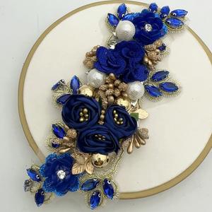 แผ่นผ้าปะลูกไม้สำหรับเย็บปักลายดอกไม้3D - Product Image 4