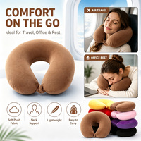 Almohada de Viaje en Forma de U con Relleno de Algodón PP Personalizada, para el Hogar, Oficina, Coche, Avión, Almohada Suave para el Cuello, para Regalos Promocionales