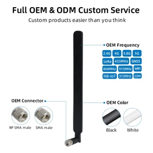 Antena Omnidireccional Compacta <span class=keywords><strong>4G</strong></span> para Montaje con Tornillo, GSM 698-960MHz, 50 Ohm, Señal SMA Macho, para Flotas de Vehículos, 1710-2700MHz - Product Image 3