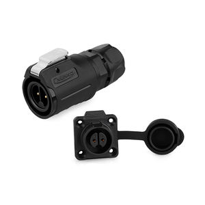 Водонепроницаемый круглый разъем M16 10А, 400В, IP68, сертифицированный CUL, PBT, <span class=keywords><strong>2</strong></span> контакта, штекер-гнездо, для светодиодных лент, модель LP-16 - Product Image 1