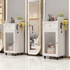 Armoire de rangement multifonctionnelle pour salon de coiffure et de coiffure, design moderne, outils de barbier, organisation au sol pour chambre à coucher - Product Image 4