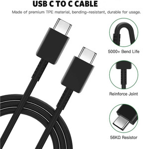 Para <span class=keywords><strong>Samsung</strong></span> Galaxy <span class=keywords><strong>S20</strong></span> S21 S22 S23 <span class=keywords><strong>Ultra</strong></span> Note 20 <span class=keywords><strong>Cargador</strong></span> súper rápido 25W USB C PD Adaptador de corriente de pared con CABLE tipo C - Product Image 3