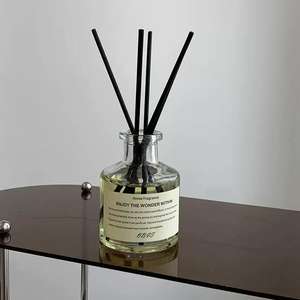 Frasco Difusor de Vidro Preto Vazio Minimalista de 50ml 250ml com Tampa de Cortiça e Opção de Gravação em Caixa de Papelão para Difusor de Óleo - Product Image 6