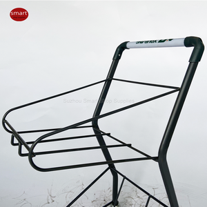 फैक्ट्री सस्ती कीमत डबल बास्केट फैशन स्टाइल किराने की दुकान मिनी बाजारों के लिए शॉपिंग ट्रॉली - Product Image 2