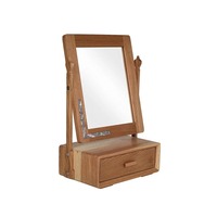 Nouveau Miroir de Maquillage Portable 2023 en Bois Écologique, Design Art Déco Personnalisé, Durable, pour Table de Coiffure de Dortoir Étudiant