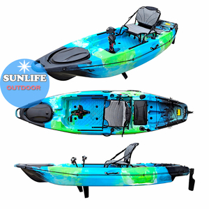 Kayak de pêche à pédale rapide 11ft 1 personne Kayak à pédale par pédale Fin Drive Leurre Pêche, Croisière à l'aviron, Kayak Pedal Drive - Product Image 2