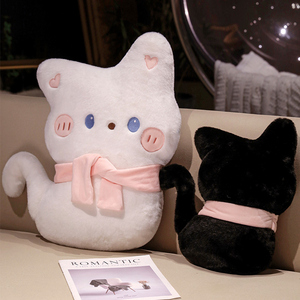 Phim Hoạt Hình Mèo Gối Siêu Mềm Đồ Chơi Sang Trọng Trong Động Vật Dễ Thương Phong Cách Cho Trẻ Em PP Đầy Gấu Dép Loại Tối Thiểu Thứ Tự Cổ - Product Image 6