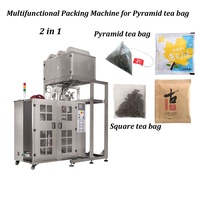 Machine automatique à emballer les sachets de thé pyramidaux triangulaires pour le remplissage de thé aux herbes en fibre de maïs avec filtre en soie de nylon 6 modèles d'usine