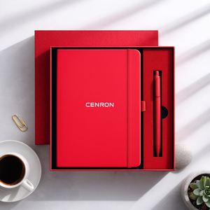 Cuaderno A5 Personalizado y Caja de Regalo con Bolígrafo, Set de Agenda con Páginas Rayadas para Empresas - Product Image 3