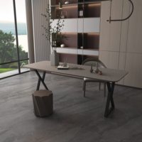 Pieds de Table en métal forgé, hauteur basse, meubles de Bar, salle à manger, en acier forgé, marbre, verre