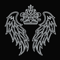 Dernier design de transfert thermique personnalisé en strass pour T-shirt : Couronne et ailes d'ange