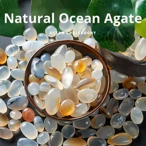 Oceaan Chalcedoon Natuurlijke Grasbloem Agaat Ruwe Steen Regenbloem Kiezelsteen Aquariumdecoratie Hydroponische Plantengrind - Product Image 2