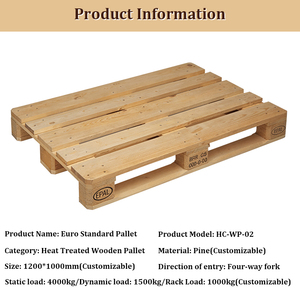 Pallet in Legno di Pino a 4 Vie per Trasporto Alimenti UE, Distribuzione <span class=keywords><strong>al</strong></span> Dettaglio, Spedizioni Transfrontaliere, Trattato IPPC, Riutilizzabile - Product Image 3
