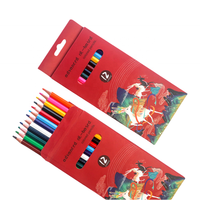 Crayons de couleur en bois souple FSC 12/24 couleurs, crayons de couleur de haute qualité, Lapis De Cor, 7 pouces, kit artistique, crayons de couleur en stock pour l'école