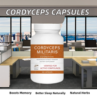 Complément alimentaire en capsules de Cordyceps Militaris de qualité OEM pour adultes, non destiné aux femmes enceintes