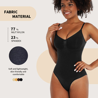 S-SHAPER Bodysuit Gainant Sculptant Respirant et Sans Coutures pour Femme, Dos Nu, String