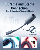 Adaptador Starlink Mini Tipo-C a DC 5521 Hembra, Cable de Extensión 18AWG, Adaptador Convertidor de Energía a Prueba de Agua, Accesorios Originales OEM