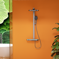 Ensemble de douche pluie chaude et froide Style européen robinet exposé mural colonne de douche de salle de bain