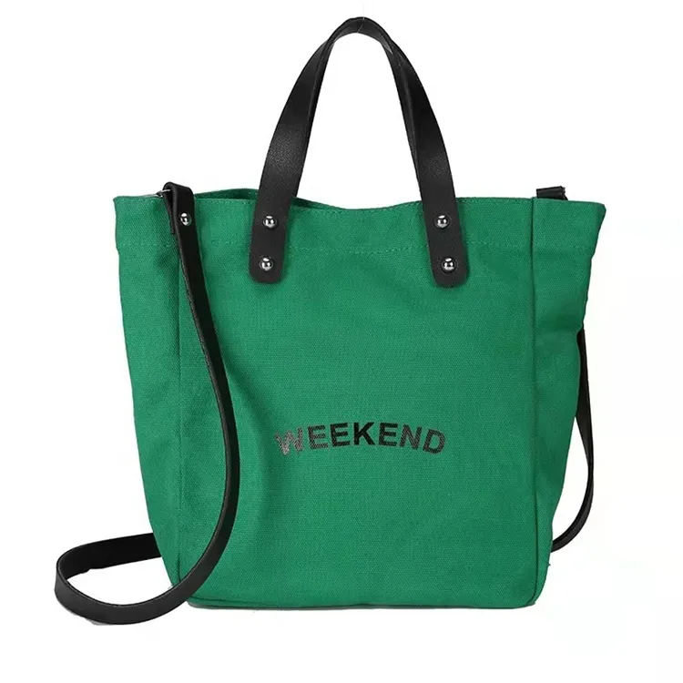 Borsa shopping messenger in cotone prezzo di fabbrica con borsa per il trasporto personalizzata con logo