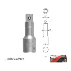 E-Er-Tuo Socket Extension Rod 3/4 In <b>Square</b> Drive Chrome Plated Industrial Grade Automotive Repair <b>Tool</b> - Product Image 2