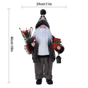 18 "Standard <span class=keywords><strong>Père</strong></span> <span class=keywords><strong>Noël</strong></span> Rouge Cadeau Chanson et Danse <span class=keywords><strong>Père</strong></span> <span class=keywords><strong>Noël</strong></span> Statue Festival Chandail Tricoté Décoration Ornement - Product Image 3