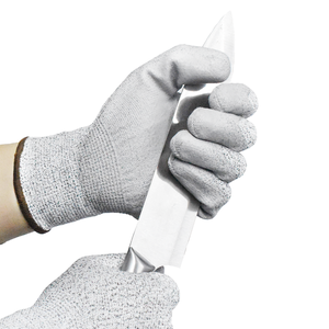 Luvas de Proteção Nível 5 com Palma de Poliuretano, Luvas de Segurança para Trabalho, Anti-Corte com Certificado CE para Construção - Product Image 3