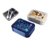 Boîte à lunch isotherme rectangulaire sculptée en PP de 1180 ml pour enfants, micro-ondable, pour aliments chauds - Vente en gros de qualité supérieure