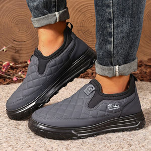 Bottes de neige en laine d'hiver avec polaire ajoutée et chaussures épaissies pour papa, chaussures en coton antidérapantes pour hommes - Product Image 4