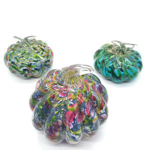 Artigianato in Vetro Soffiato a Mano a Forma di Zucca Materiali in Vetro di Murano per Regalo di Halloween Lavorazione del Vetro Premium - Product Image 4