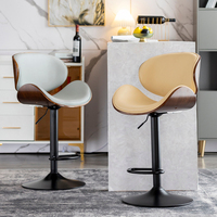 Verstellbare Metall-Drehstühle in Thekenhöhe, Moderne Luxus-Küchendesign-Barhocker für Bartische