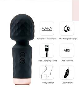 人気アマゾンセール工場卸売エロ10周波数ミニサイズピンクレディーワンドマッサージャー女性オナニーセックスおもちゃ - Product Image 6