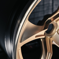 Jantes forgées sur mesure en 2 pièces, 19, 20, 21 pouces, à profil profond et concave, pour BMW M3 M4 M2 Corvette C8, finition or brossé poli R190