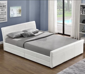 Willsoon thiết kế hiện đại vua Kích thước PU khung giường da với gỗ xây dựng mềm mại và với bốn ngăn kéo để sử dụng nhà - Product Image 1