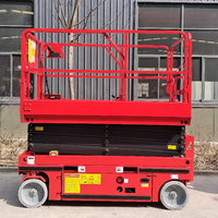 Plateforme élévatrice mobile à ciseaux électrique sur roues, batterie au lithium OEM, 8m, 10m, 12m, 14m, 16m, 24V